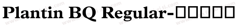 Plantin BQ Regular字体转换